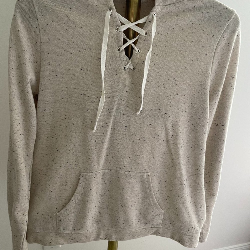 Women's Hooded Shirt XL Beige Flecked by Cloud Chaser